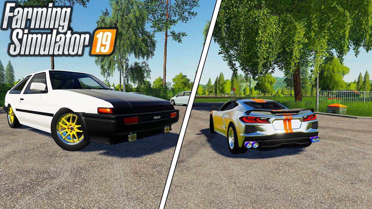 TOYOTA AE86 TRUENO - CHEVROLET CORVETTE C8 - Farming Simulator 19 Mods #96 | Radex